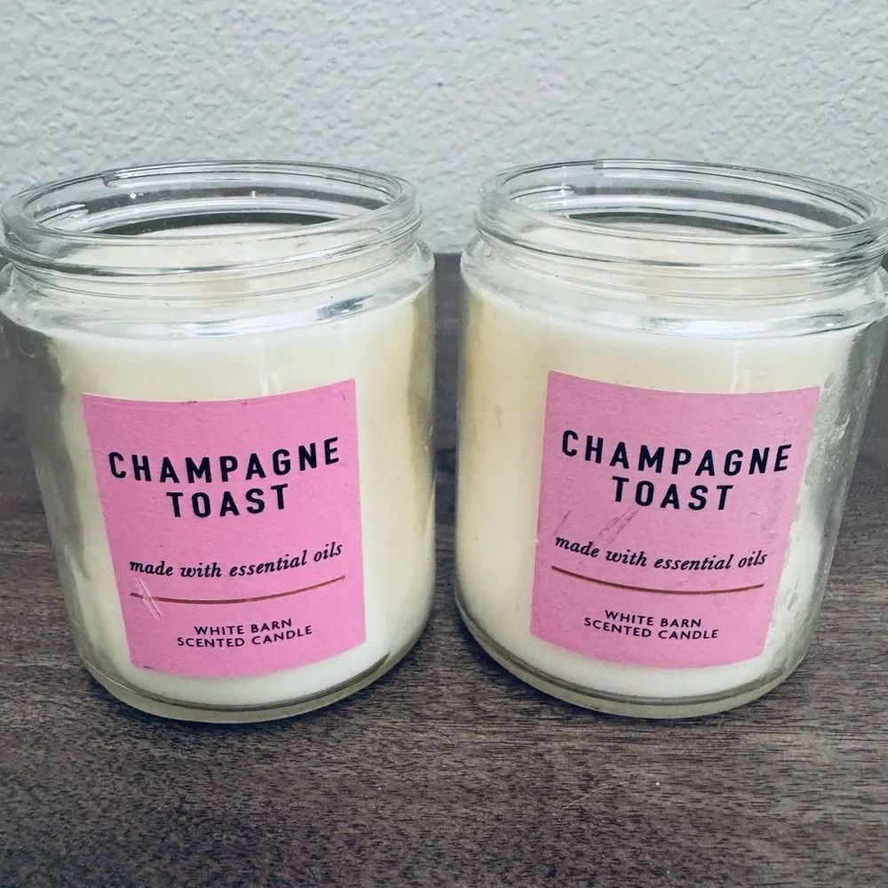 Bath & Body Works Champagne Toast Scented Jar Candles Lot